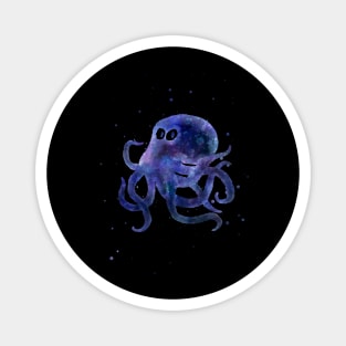 Space Octopus watercolor Magnet